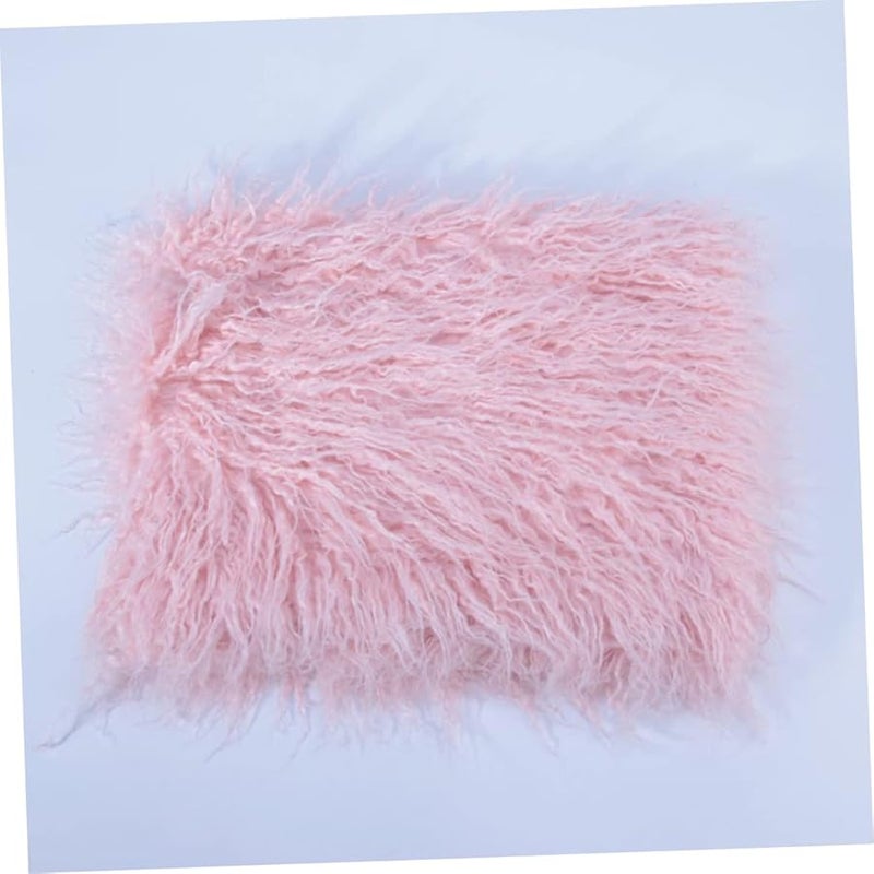 Pink Photography Blanket Soft Cozy Newborn Photo Prop Skin Friendly Warm Background Mat - Image 3